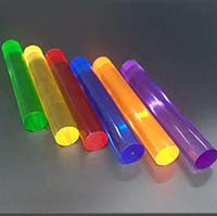 Цветные стержни из акрила — круглые 200 ммø, Красный